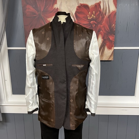 Lauren Ralph Lauren Blazer Sport Jacket Mens 42L Long Polyester Blend‎ Stretch - Picture 11 of 11